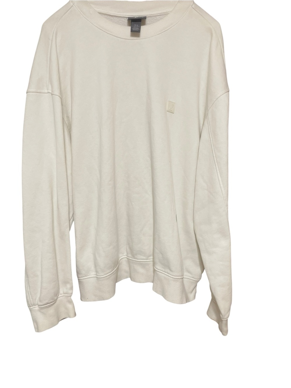 H&M Men's Cream Crewneck Pullover Sweatshirt